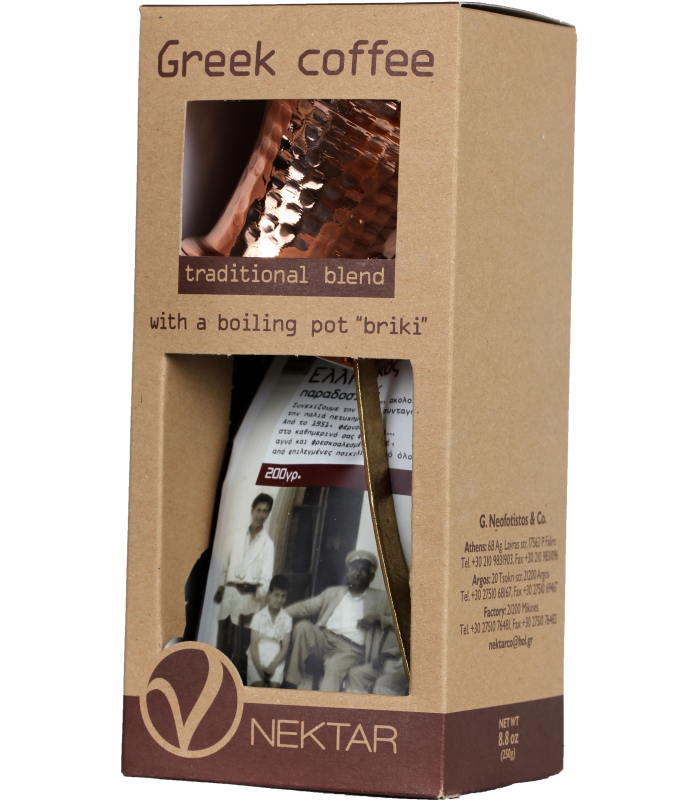 NEKTAR - grécka káva gift box "BRIKI" 250gr