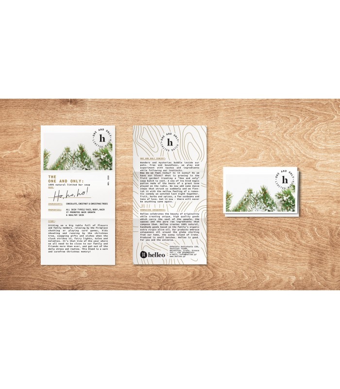 HELLEO  ručne vyrábané olivové mydlo ONE and ONLY "Ho Ho Ho"  120gr