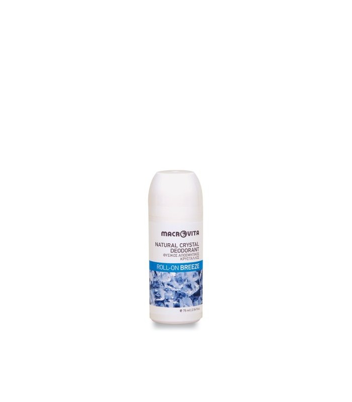 Natural crystal deodorant roll-on breeze 75ml