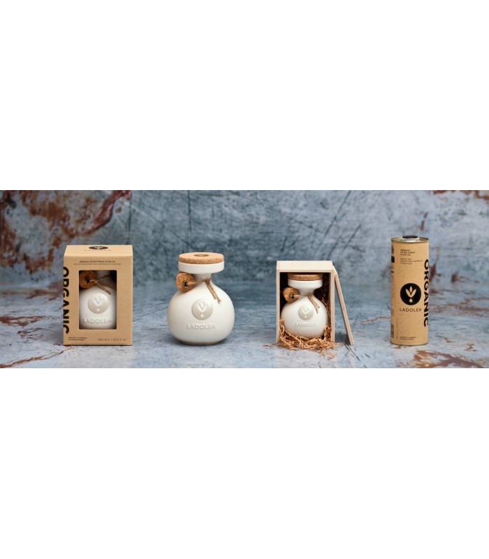 LADOLEA GIFT BOX white pot 600ml EVO ORGANIC